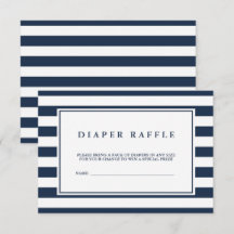 Nautical Navy Boy Baby Shower Diaper Raffle