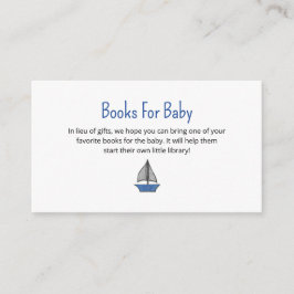 Tarjeta De Recepción Nautical Sailboat Books Request Baby Shower