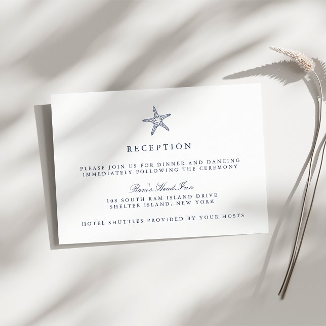 Tarjeta de recepción Nautical Starfish (Subido por el creador)