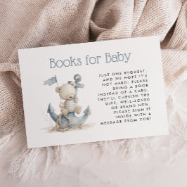 Tarjeta De Recepción Nautical Teddy Bear Baby Shower Books for Baby