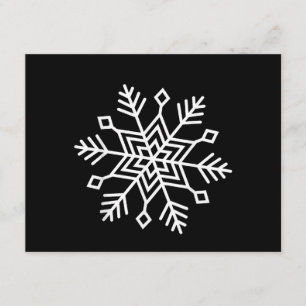 Tarjeta De Recepción Navidad de Invierno Copo de Nieve Pareo Familiar F