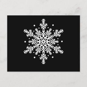 Tarjeta De Recepción Navidad de Invierno Grupo de Coincidencia de Copo
