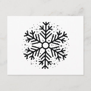 Tarjeta De Recepción Navidad de Invierno Grupo de Coincidencia de Copo