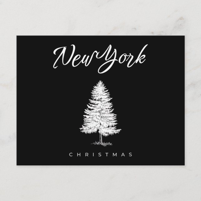 Tarjeta De Recepción Navidad en Nueva York (Anverso)