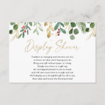 Navidad follaje ducha de bebé