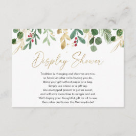 Tarjeta De Recepción Navidad follaje ducha de bebé