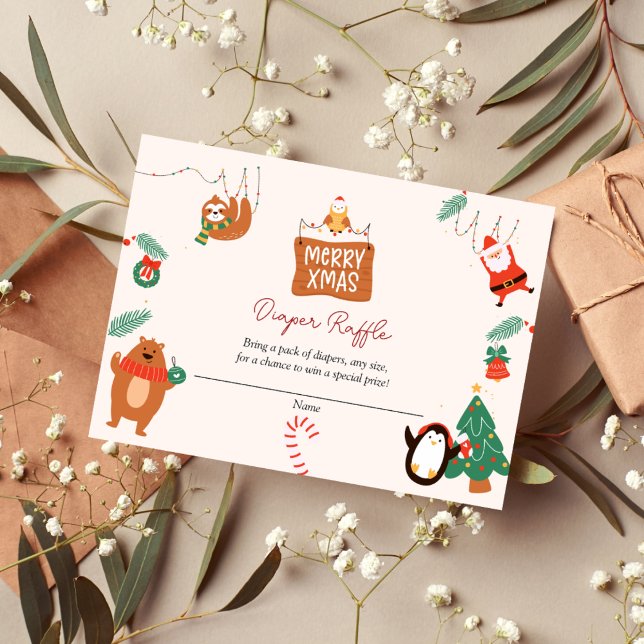 Tarjeta De Recepción Navidades Baby Santa Diaper Raffle Ticket (Subido por el creador)