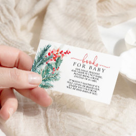 Tarjeta De Recepción Navidades Baby Shower Book for Baby Enclosure Card