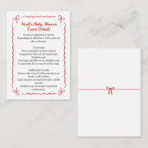 Navidades Baby Shower Boy | Santa Bebé Rojo y Blan