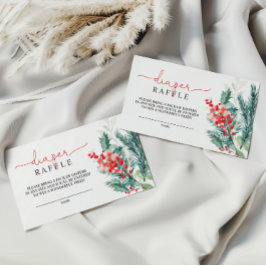 Tarjeta De Recepción Navidades Baby Shower Diaper Raffle