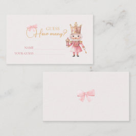 Tarjeta De Recepción Navidades Baby Shower Nutcracker adivinan cuántos