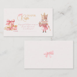 Tarjeta De Recepción Navidades Baby Shower Nutcracker Diaper Raffle