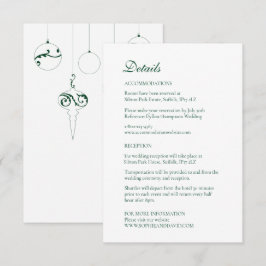 Tarjeta De Recepción Navidades Bauble Ornaments Winter Green