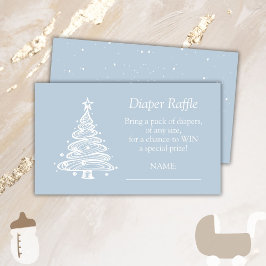 Tarjeta De Recepción Navidades Boho Blue Baby Boy Ducha Diaper Raffle