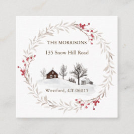 Tarjeta De Recepción Navidades cambiar dirección nueva casa