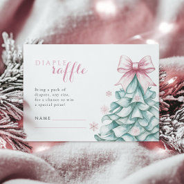 Tarjeta De Recepción Navidades Chica de invierno Baby Shower Diaper Raf