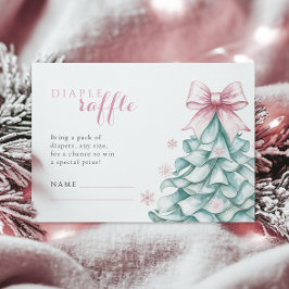 Tarjeta De Recepción Navidades Chica de invierno Baby Shower Diaper Raf