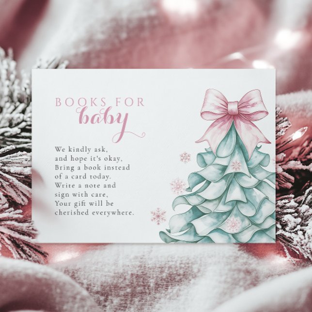 Tarjeta De Recepción Navidades Chica de invierno Baby Shower Libros par (Subido por el creador)