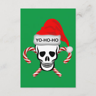 Tarjeta De Recepción Navidades, cráneo pirata