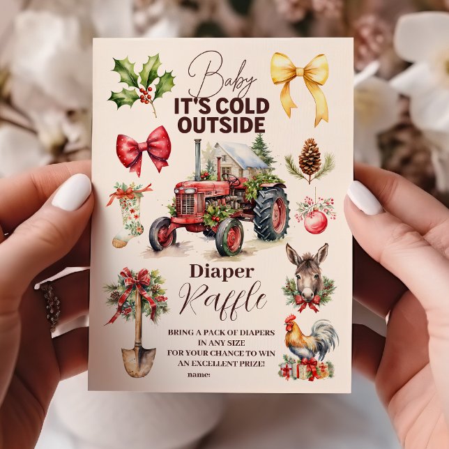 Tarjeta De Recepción Navidades de animales de granja de invierno Diappe (Subido por el creador)