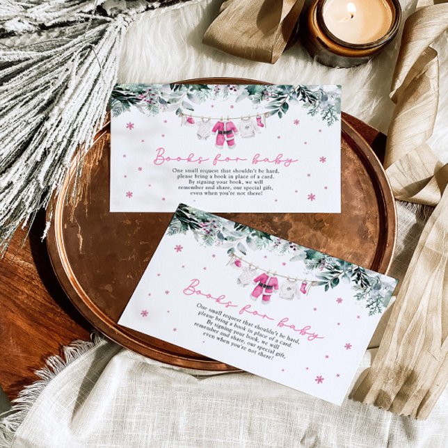 Tarjeta De Recepción Navidades de Chicas rosados Santa Bebé libros para (Subido por el creador)