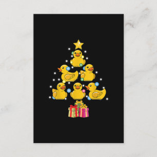 Tarjeta De Recepción Navidades de Duckie Quack, Árbol de Navidad de Duc