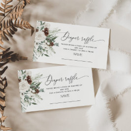 Tarjeta De Recepción Navidades de Evergreen boleto de rifa de cino de p