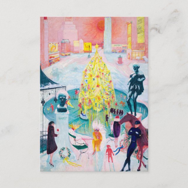 Tarjeta De Recepción Navidades de Florine Stettheimer (Anverso)