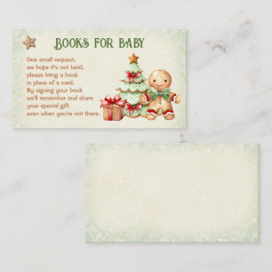 Tarjeta De Recepción Navidades De Gingerbread Libros De Baby Shower Par