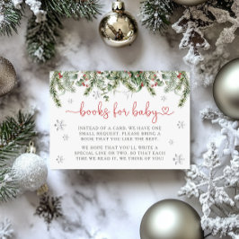Tarjeta De Recepción Navidades de invierno de Santa Bebé libros para be