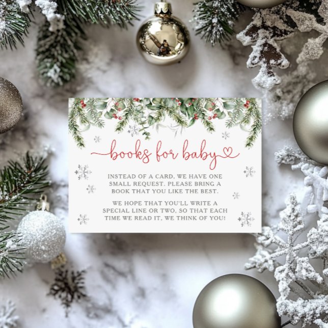 Tarjeta De Recepción Navidades de invierno de Santa Bebé libros para be (Subido por el creador)
