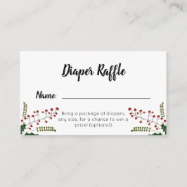 Tarjeta De Recepción Navidades de invierno Diaper Raffle
