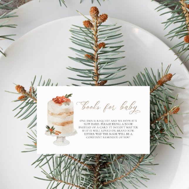 Tarjeta De Recepción Navidades De Invierno Holiday Cake Books Para Bebé (Subido por el creador)