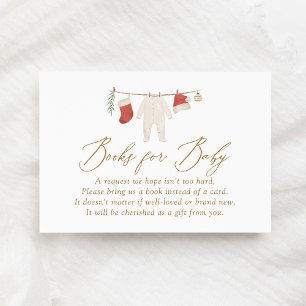 Tarjeta De Recepción Navidades de invierno: Libros de ropa para bebé