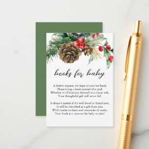 Tarjeta De Recepción Navidades de invierno libros ecológicos para bebé