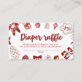 Tarjeta De Recepción Navidades de invierno rojos Baby Shower Diaper Raf