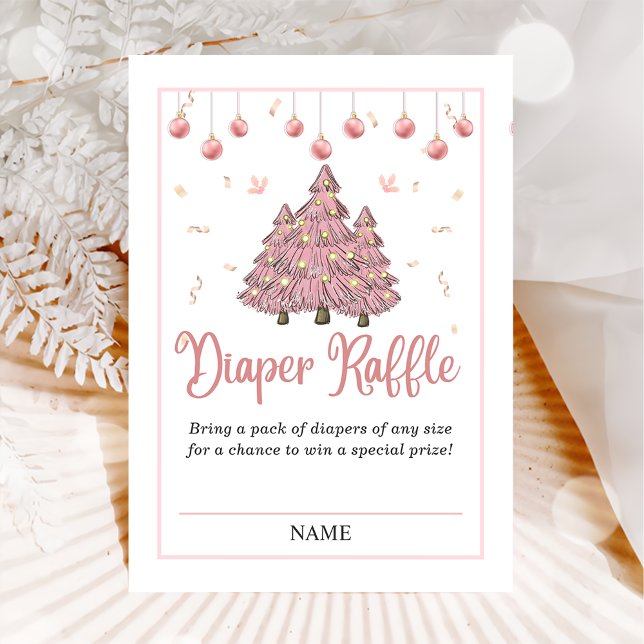 Tarjeta De Recepción Navidades de invierno rosados Baby Shower Diaper R (Subido por el creador)