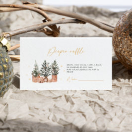 Tarjeta De Recepción Navidades de invierno Rústicos Baby Shower Diaper