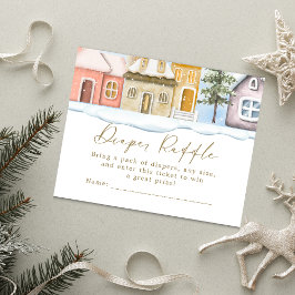 Tarjeta De Recepción Navidades de invierno se necesita un Baby Shower d