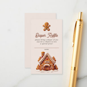Tarjeta De Recepción Navidades de la casa Gingerbread Cookie Diaper Raf