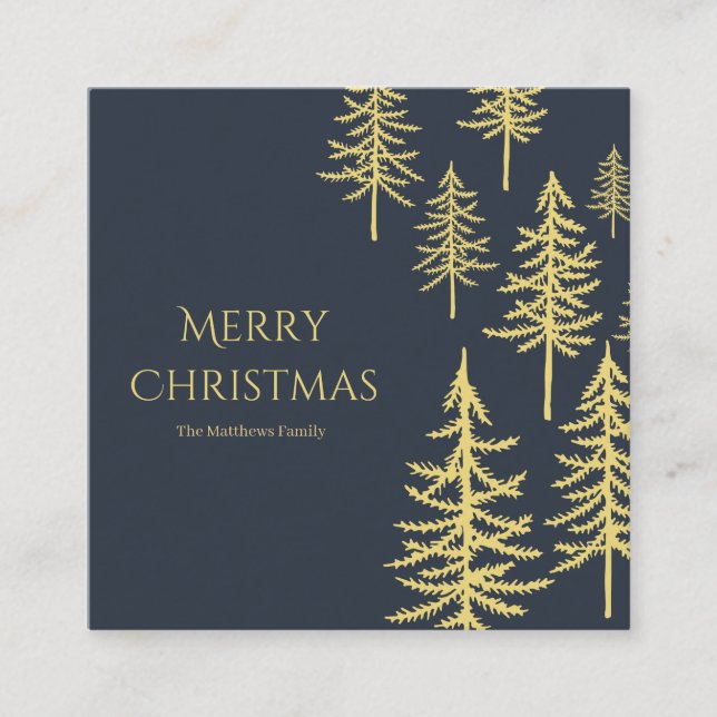 Tarjeta De Recepción Navidades de la Marina Azul (Anverso)