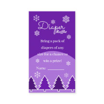 Navidades de lavanda diaper raffle snowtree