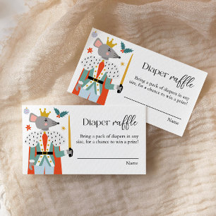 Tarjeta De Recepción Navidades de Nutcracker Baby Shower Diaper Raffle