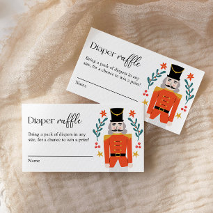 Tarjeta De Recepción Navidades de Nutcracker Baby Shower Diaper Raffle