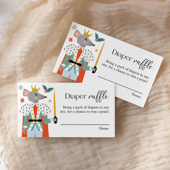 Tarjeta De Recepción Navidades de Nutcracker Baby Shower Diaper Raffle (Subido por el creador)