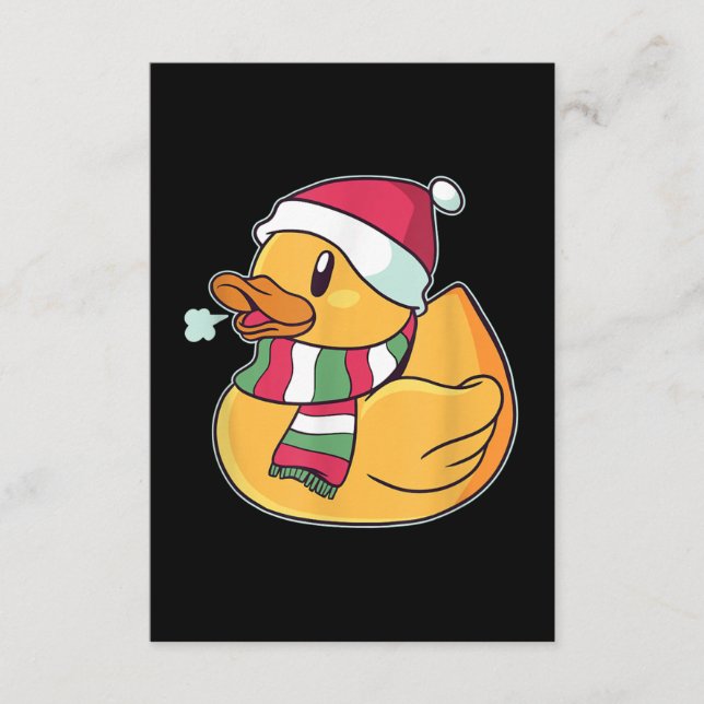 Tarjeta De Recepción Navidades de pato de cubo (Anverso)