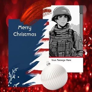 Tarjeta De Recepción Navidades de Patriotic Military USA