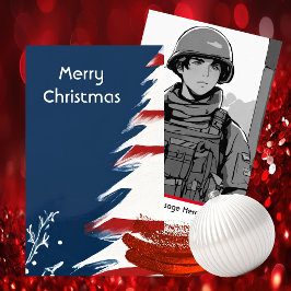 Tarjeta De Recepción Navidades de Patriotic Military USA