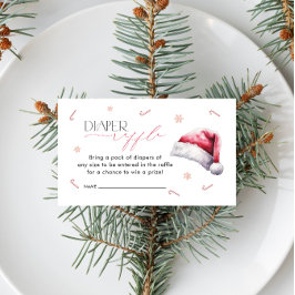 Tarjeta De Recepción Navidades de Santa Bebé Baby Shower Diaper Raffle