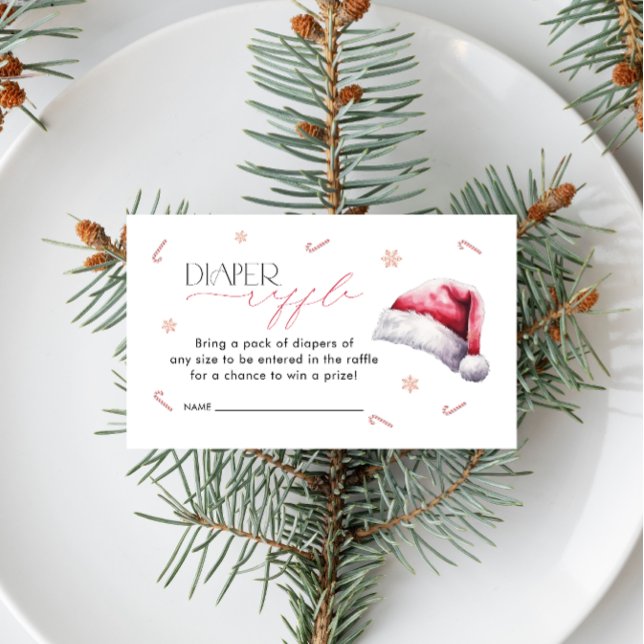 Tarjeta De Recepción Navidades de Santa Bebé Baby Shower Diaper Raffle (Subido por el creador)